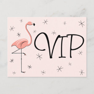 Flamingo Pink "VIP" Postkarte