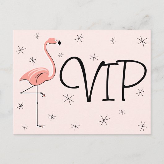 Flamingo Pink "VIP" Postkarte (Vorderseite)