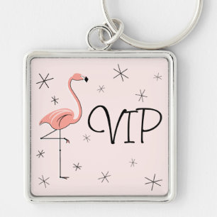 Flamingo Pink "VIP" Schlüsselanhänger Premium