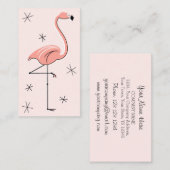 Flamingo Pink Visitenkarte (Vorne/Hinten)