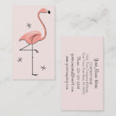 Flamingo Pink Visitenkarte (Vorne/Hinten)