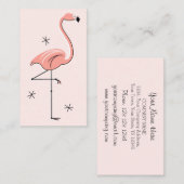 Flamingo Pink Visitenkarte (Vorne/Hinten)