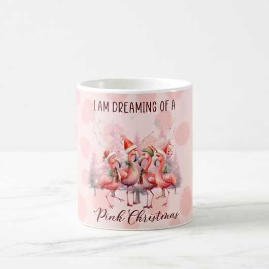 Flamingo Pink Weihnachtsgeschenk Kaffeetasse (Mittel)