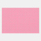 Flamingo Pink & White Streifen Polka Dot Zickzack Geschenkpapier Set (Vorderseite 2)