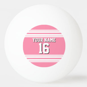 Flamingo Pink White Team Jersey Name Tischtennisball