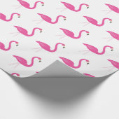 Flamingo Pink & White Wrapping Paper Geschenkpapier (Ecke)