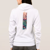 Flamingo-Pinselstrich Hoodie (Rückseite)