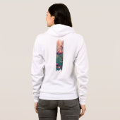 Flamingo-Pinselstrich Hoodie (Schwarz voll)