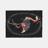Flamingo Pirate Funny Halloween Kostüm Idee Fleecedecke (Vorderseite (Horizontal))