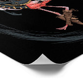 Flamingo Pirate Funny Halloween Kostüm Idee Poster (Ecke)