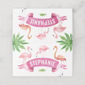 Flamingo Platzkarte, tropisch Platzkarte (Außenseite Aufgefaltet)