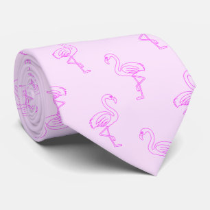 Flamingo Playful Pink Summer Pattern Krawatte