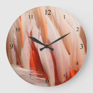 Flamingo Plumage Clock Große Wanduhr