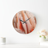 Flamingo Plumage Clock Große Wanduhr (Zuhause)