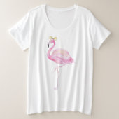 Flamingo plus Größe - Shirt (Design vorne)