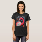 Flamingo Polygon Artwork Animal Motif Flamingo T-Shirt (Vorne ganz)