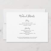 Flamingo Pool Float Bachelorette Itinerary Einladung (Rückseite)