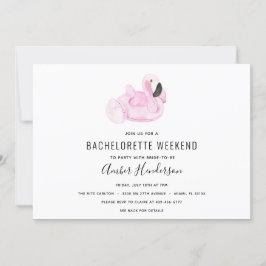 Flamingo Pool Float Bachelorette Itinerary Einladung
