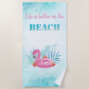 Flamingo Pool Float, Blue Strandtuch