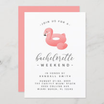 Flamingo Pool Float Minimal Bachelorette