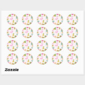 Flamingo Pool Gastgeschenk Tag Sticker Siegel (Blatt)