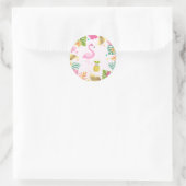 Flamingo Pool Gastgeschenk Tag Sticker Siegel (Tasche)