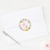 Flamingo Pool Gastgeschenk Tag Sticker Siegel (Umschlag)