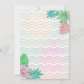 Flamingo Pool Party Einladung (Rückseite)