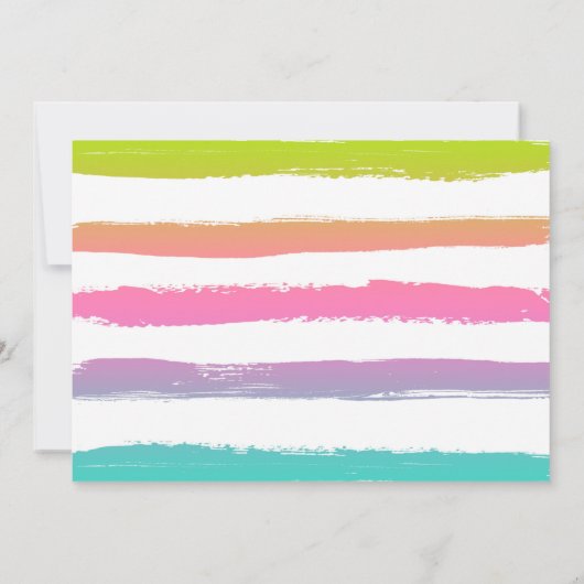 Flamingo Pool Party Einladung Tropical Flamingo (Rückseite)