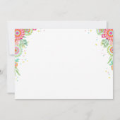 Flamingo Pool Party Einladung Tropical Pool Schwim (Rückseite)