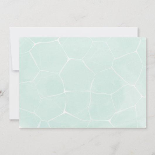 Flamingo Pool Party Erster Geburtstag Einladung (Rückseite)