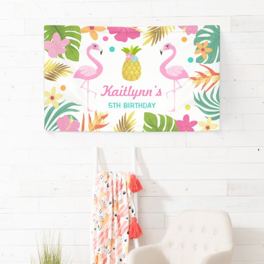 Flamingo-Pool-Party-Fahnen-tropisches Banner (Insitu)