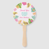 Flamingo Pool Party Hand Fan Flamingo Gastgeschenk Fächer (Rückseite)