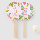 Flamingo Pool Party Hand Fan Flamingo Gastgeschenk Fächer (Vorne und Hinten)