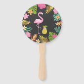Flamingo Pool Party Hand Fan Flamingo Gastgeschenk Fächer (Rückseite)