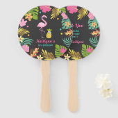 Flamingo Pool Party Hand Fan Flamingo Gastgeschenk Fächer (Vorne und Hinten)