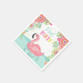Flamingo Pool Party Napkins Tropical Pool Floß Serviette (Ecke)
