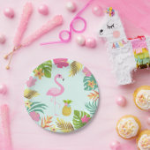 Flamingo-Pool-Party-Papier-tropisches Pool-Party Pappteller (Party)