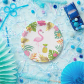 Flamingo-Pool-Party-Papier-tropisches Pool-Party Pappteller (Party)