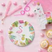 Flamingo-Pool-Party-Papier-tropisches Pool-Party Pappteller (Party)