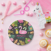 Flamingo-Pool-Party-Papier-tropisches Pool-Party Pappteller (Party)