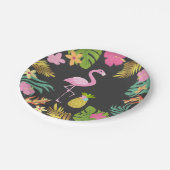 Flamingo-Pool-Party-Papier-tropisches Pool-Party Pappteller (Schrägansicht)