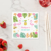 Flamingo Pool Party Party Napkin Tropical Flamingo Serviette (Beispiel)