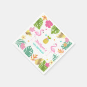 Flamingo Pool Party Party Napkin Tropical Flamingo Serviette (Ecke)