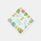 Flamingo Pool Party Party Napkin Tropical Flamingo Serviette (Ecke)