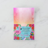 Flamingo Pool Party Pink Happy Geburtstag Karte (Innenseite)