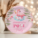 Flamingo Pool Party pink Mädchen Geburtstag Pappteller<br><div class="desc">Flamingo Pool Party rosa Mädchen Geburtstag Paper Teller Matching Artikel sind verfügbar.</div>
