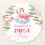 Flamingo Pool Party pink Mädchen Geburtstag Untersetzer<br><div class="desc">Flamingo Pool Party rosa Mädchen Geburtstag Paper Untersetzer Matching Artikel sind verfügbar.</div>