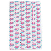 Flamingo Pool Party Rosa Flamingos Party Beutel Mittlere Geschenktüte (Vorderseite)
