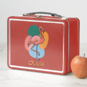 Flamingo Pop-Art bunt Metall Brotdose (Beispiel)